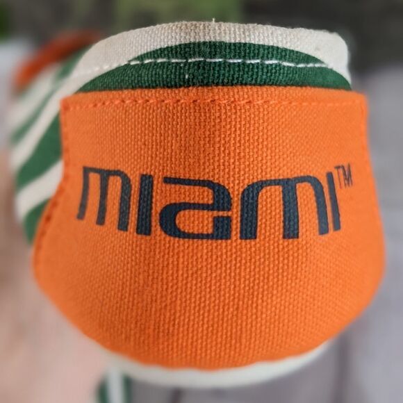 University of Miami Hurricanes Women's Striped Canvas Shoe - Picture 10 of 13
